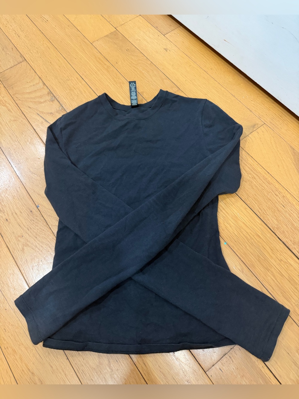 Skims cotton jersey black long sleeve
